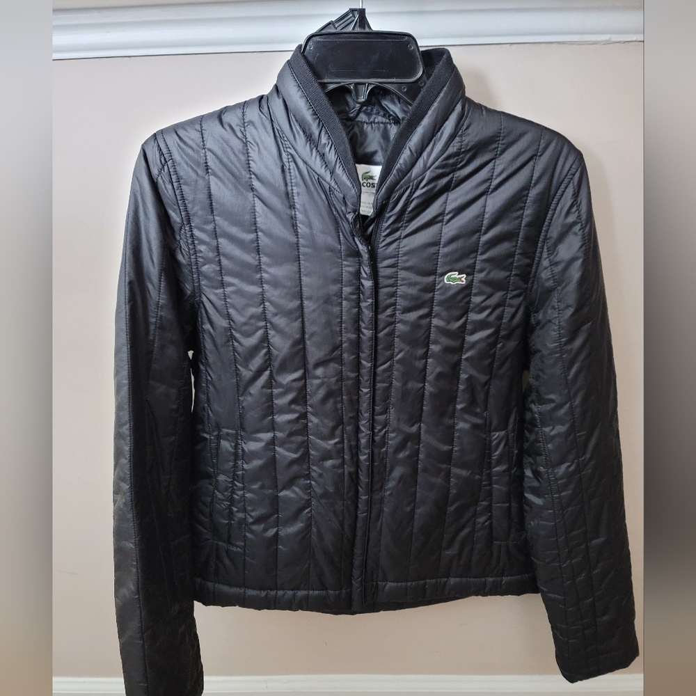 Lacoste Black Quilted Nylon Jacket